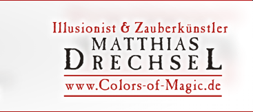Logo: Illusionist & Zauberkünstler Matthias Drechsel - www.colors-of-magic.de